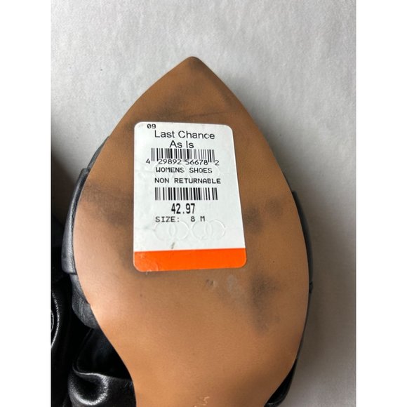 BCBGMAXAZRIA Black Leather Dixie Sandals Size 8 - Picture 8 of 9